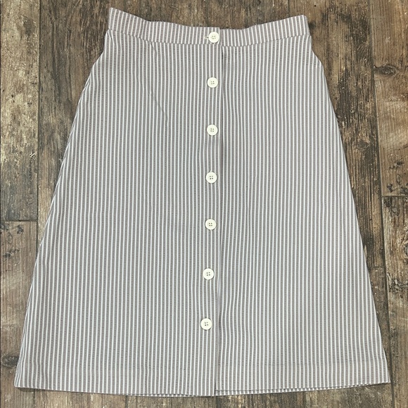 Dresses & Skirts - Vintage homemade Striped Button-Down Skirt